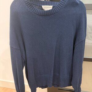 EVERLANE Organic Cotton Sweater Navy Blue Size XL